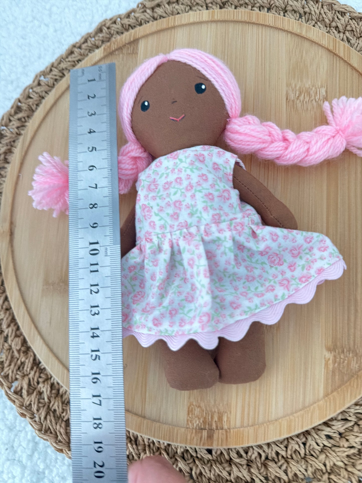 Pocket Doll - Pink Hair/Dark Skin