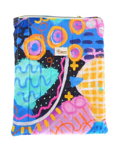 Book Sleeve – Blue Happy (Large)