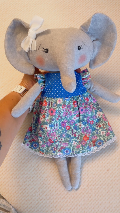 Elephant Doll - Blue