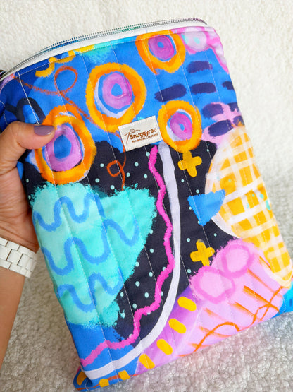 Book Sleeve – Blue Happy (Large)