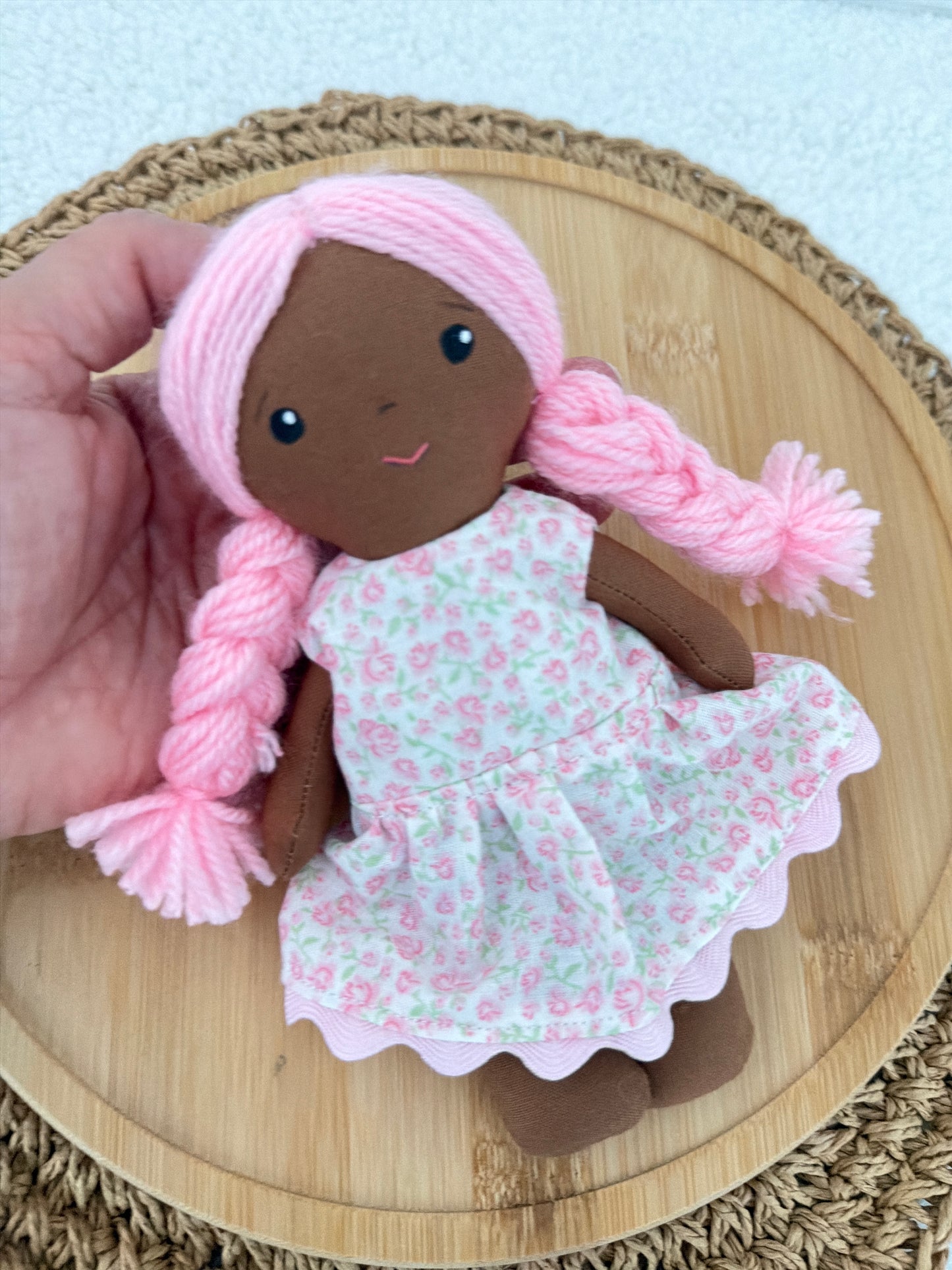 Pocket Doll - Pink Hair/Dark Skin
