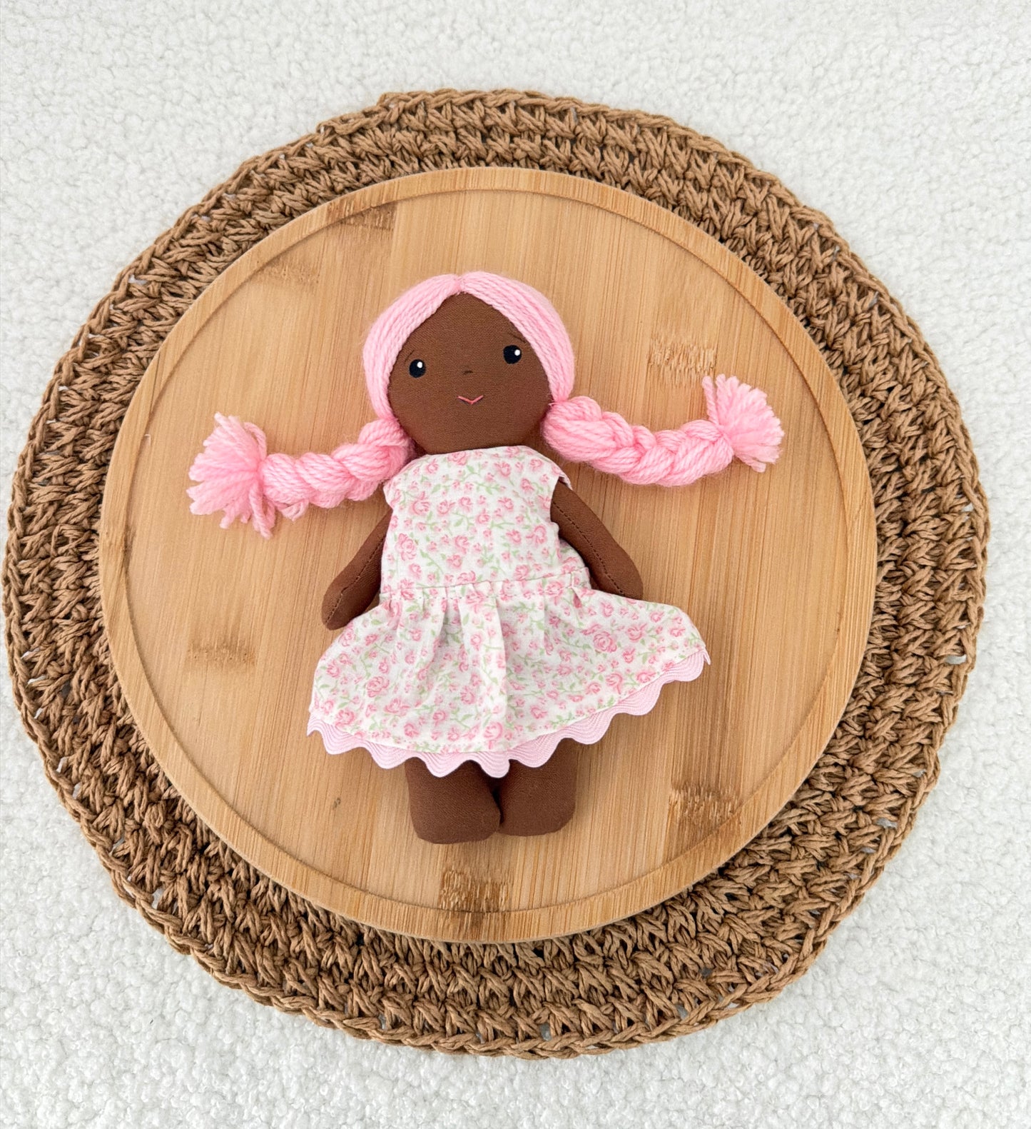 Pocket Doll - Pink Hair/Dark Skin